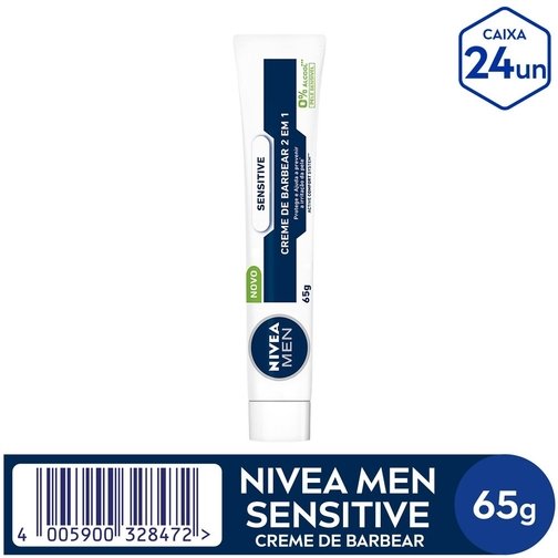 NIVEA MEN CREME DE BARBEAR SENSITIVE 2 EM 1 65G