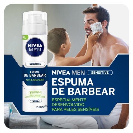 NIVEA MEN ESPUMA DE BARBEAR SENSITIVE 200ML