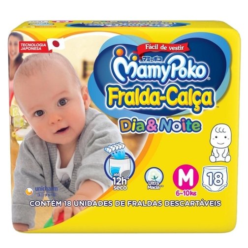 FRALDA CALÇA MAMYPOKO M REGULAR DIA/NOITE 18UND