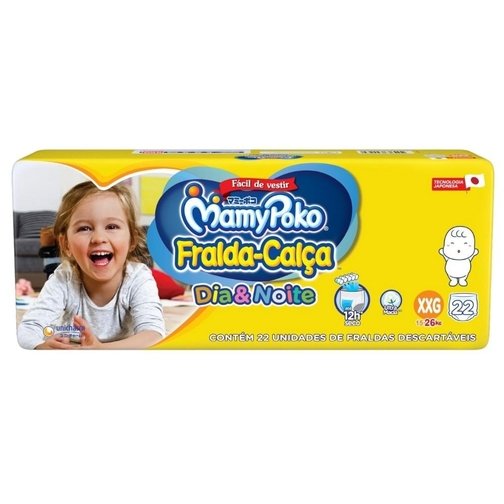 FRALDA CALÇA MAMYPOKO XXG JUMBO DIA/NOITE 22UND