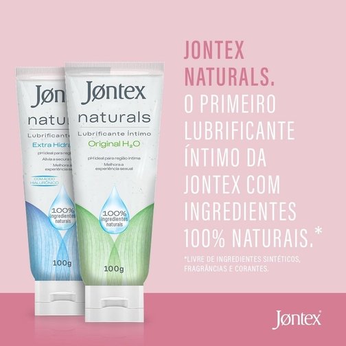 JONTEX NATURALS - GEL LUBRIFICANTE ÍNTIMO 100% NATURAL - EXTRA HIDRATAÇÃO - 100G C/ ÁC. HIALURÔNICO