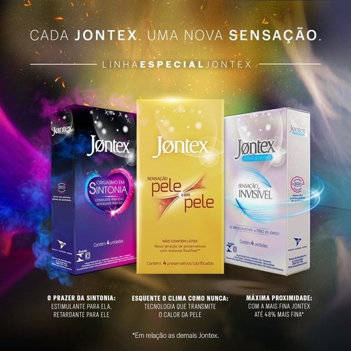 PRESERVATIVO CAMISINHA JONTEX PELE COM PELE -  DISPLAY 12X3 UNIDADES