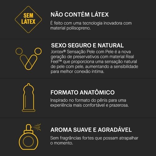 PRESERVATIVO CAMISINHA JONTEX PELE COM PELE -  DISPLAY 12X3 UNIDADES