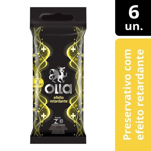 PRESERVATIVO CAMISINHA OLLA EFEITO RETARDANTE - 6 UNIDADES