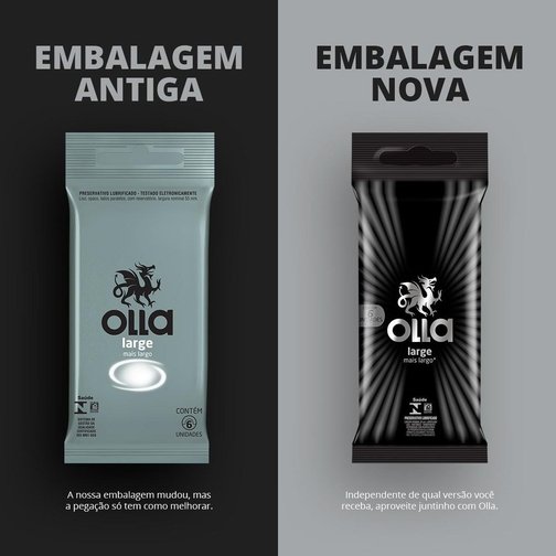 PRESERVATIVO CAMISINHA OLLA LARGE - 6 UNIDADES
