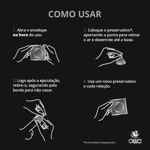 PRESERVATIVO CAMISINHA OLLA LARGE - 6 UNIDADES