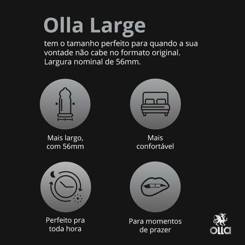 PRESERVATIVO CAMISINHA OLLA LARGE - 6 UNIDADES