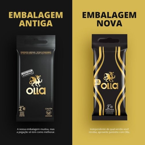 PRESERVATIVO CAMISINHA OLLA LUBRIFICADO - 12 UNIDADES