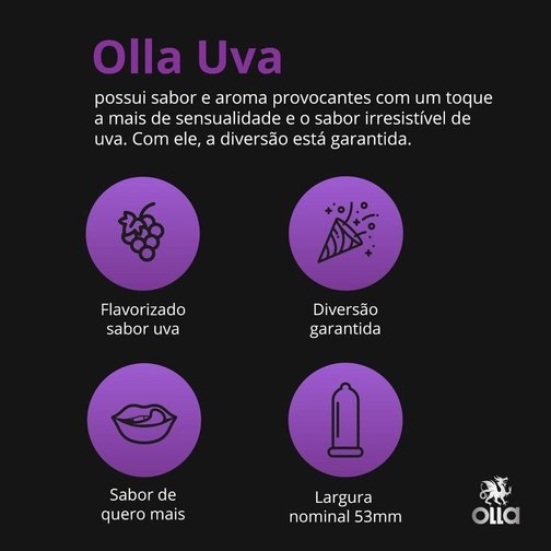 PRESERVATIVO CAMISINHA OLLA SABOR UVA