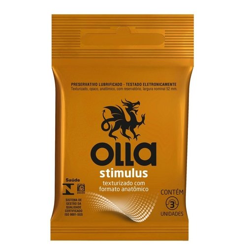 PRESERVATIVO CAMISINHA OLLA STIMULUS - 3 UNIDADES