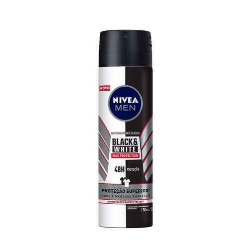 NIVEA ANTITRANSPIRANTE AERO B&W MAXIMA PROTEÇÃO MASC 150ML