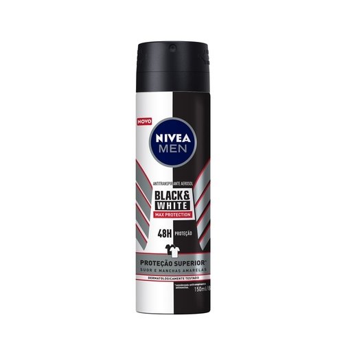 NIVEA ANTITRANSPIRANTE AERO B&W MAXIMA PROTEÇÃO MASC 150ML