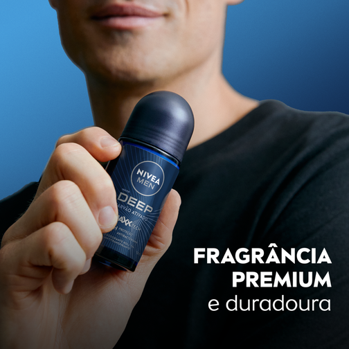 NIVEA MEN ANTITRANSPIRANTE ROLL-ON DEEP MAXXTECH CARVÃO ATIVADO 50ML