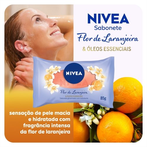 NIVEA SABONETE EM BARRA FLOR DE LARANJEIRA & ÓLEOS ESSENCIAIS 85G