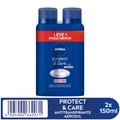 PACK ANTITRANSPIRANTE AEROSSOL PROTECT & CARE 48H NIVEA 2 UNIDADES 150ML CADA LEVE MAIS PAGUE MENOS