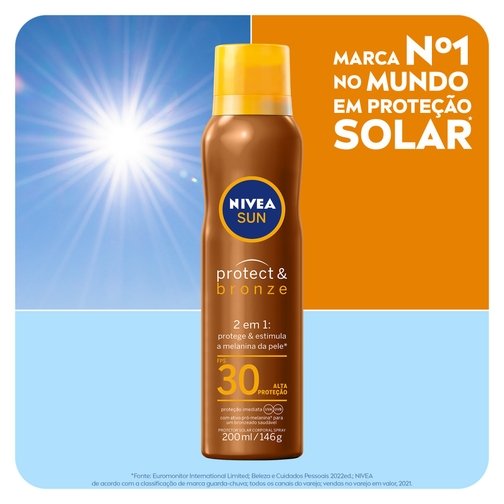 NIVEA SUN PROTECT & BRONZE SPRAY FPS 30 200ML