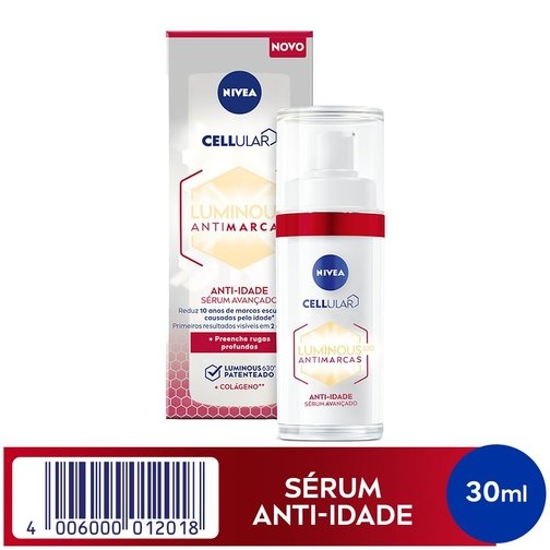 NIVEA SÉRUM FACIAL CELLULAR LUMINOUS 630® ANTIMARCAS ANTI