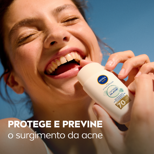 NIVEA SUN PROTETOR SOLAR UV FACE SPECIALIST CONTROLE DA ACNE FPS 70 40ML - COMPLEXO ANTI-ACNE  E MUITA ALTA PROTEÇÃO