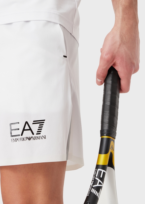 Ea7 white shorts on sale