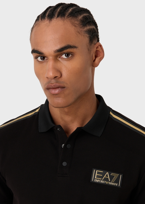 Ea7 black shop polo