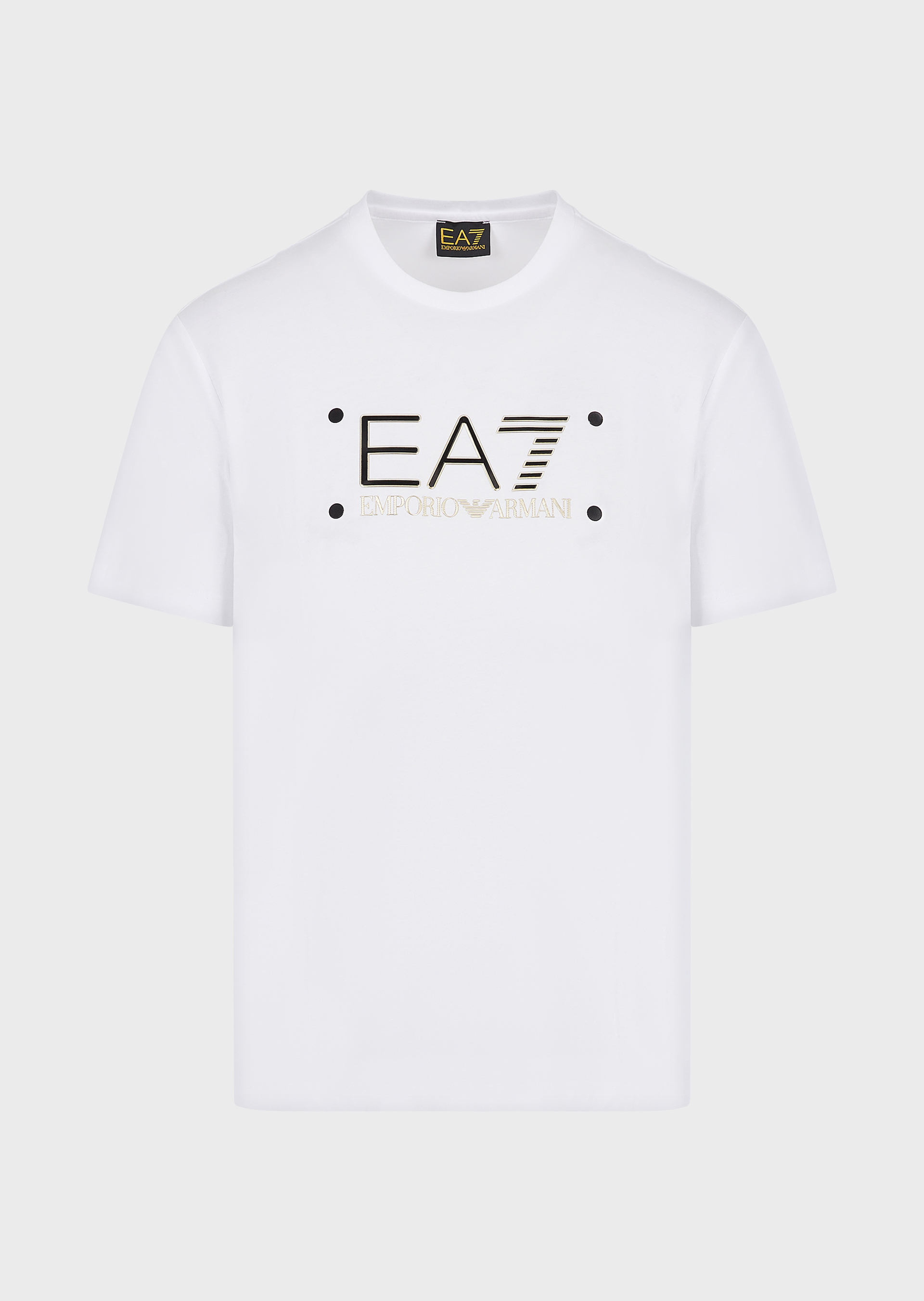 Ea7 gold t shirt best sale