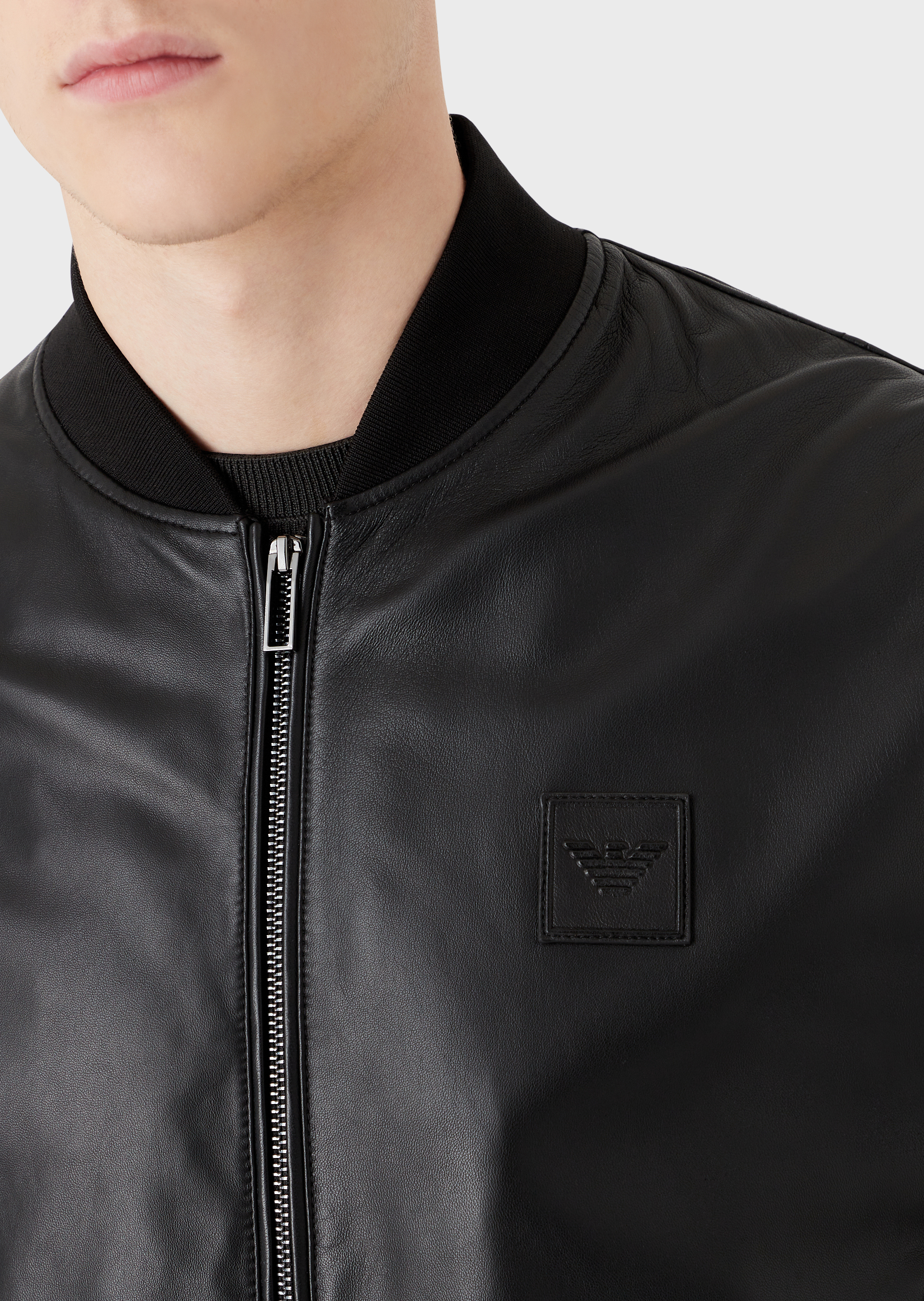 Jaqueta de online couro armani exchange