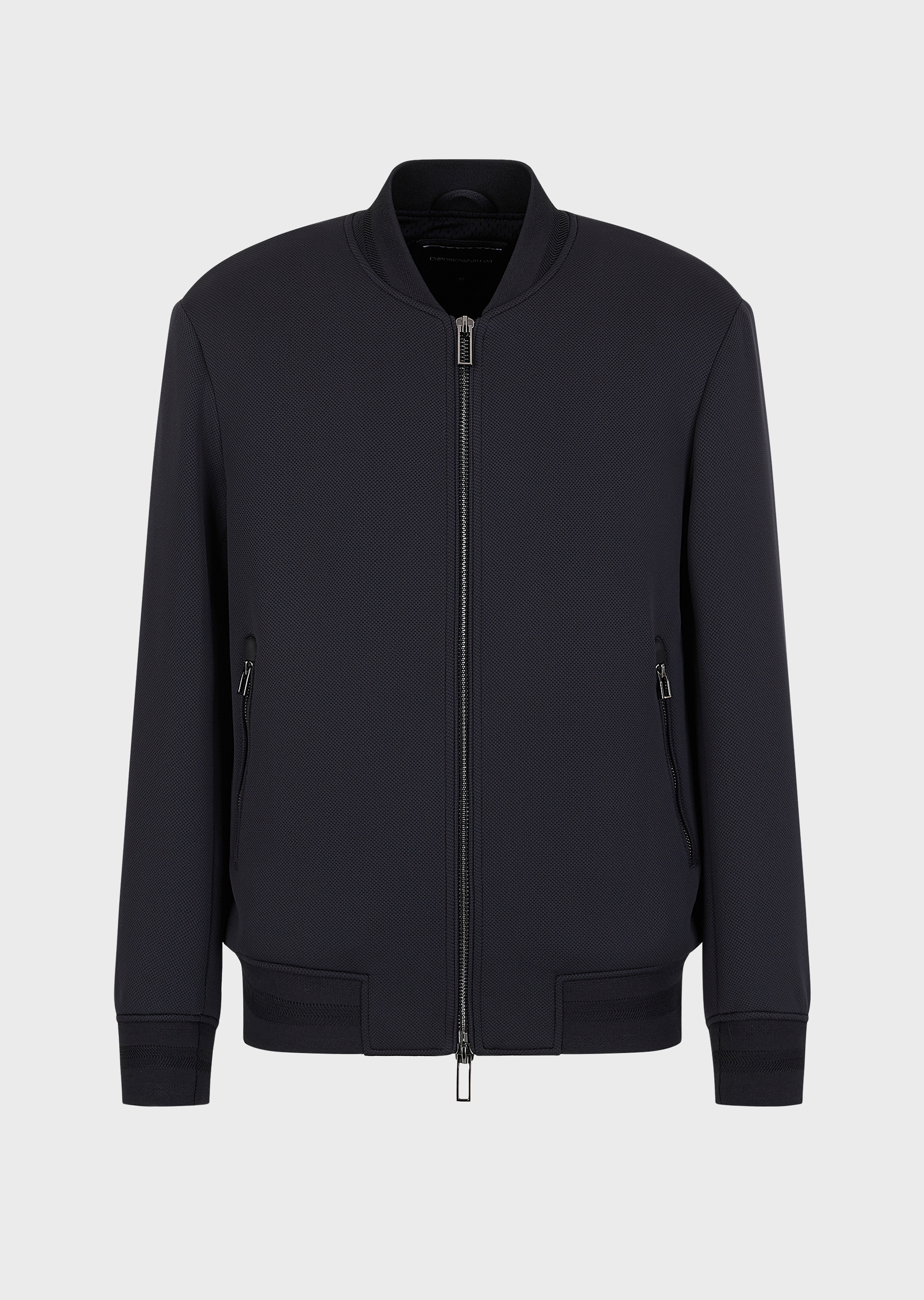 Jaqueta bomber de tecido stretch texturizado