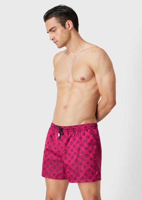 Shorts boxer de banho com logo