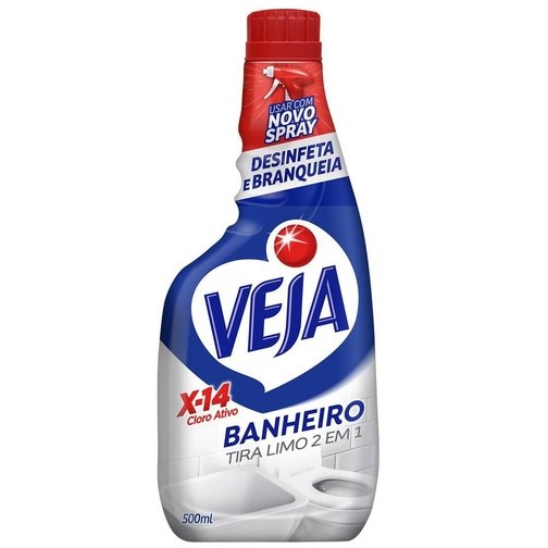 LIMPADOR BANHEIRO VEJA X14 TIRA LIMO REFIL 500ML