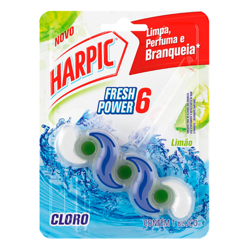 BLOCO SANITÁRIO HARPIC FRESH POWER 6 COM CLORO 35G