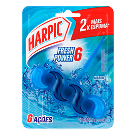 BLOCO SANITÁRIO HARPIC FRESH POWER 6 MARINE 35G