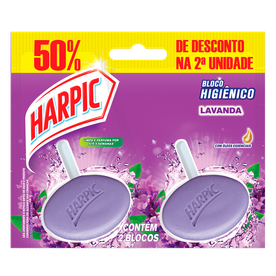 BLOCO SANITÁRIO PERFUMADO HARPIC LAVANDA 26G COM 50% OFF NA 2ª UNIDADE