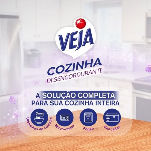 DESENGORDURANTE VEJA COZINHA LAVANDA SPRAY 500ML COM 30% DE DESCONTO