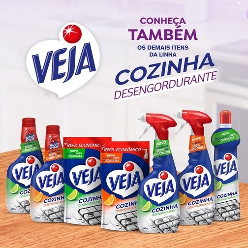 DESENGORDURANTE VEJA COZINHA LAVANDA SPRAY 500ML COM 30% DE DESCONTO