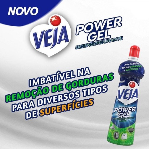 SUPER DESENGORDURANTE VEJA POWER GEL LARANJA 500ML