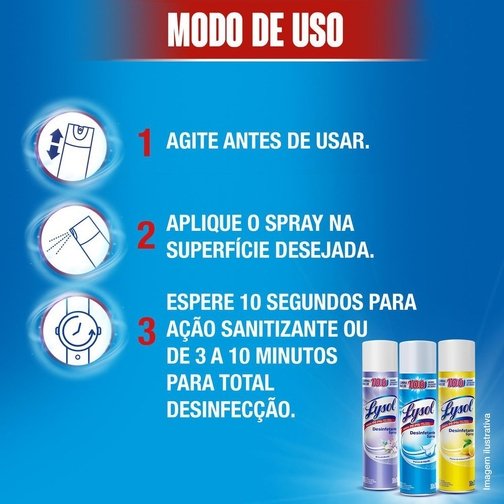 DESINFETANTE AEROSSOL LYSOL FLORES DE LIMA LIMÃO 360ML