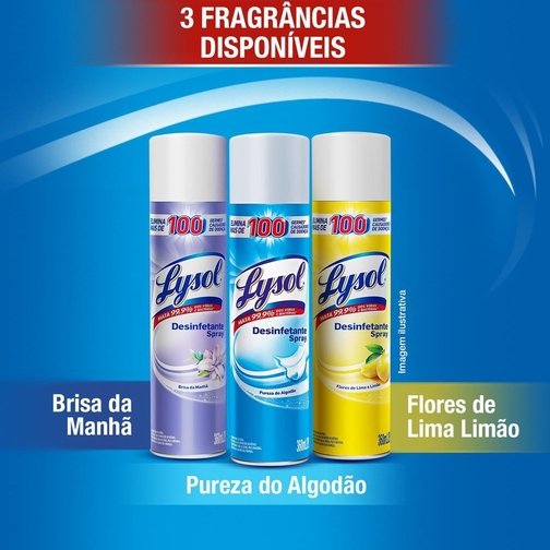DESINFETANTE AEROSSOL LYSOL FLORES DE LIMA LIMÃO 360ML