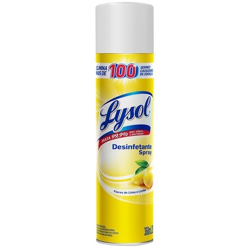 DESINFETANTE AEROSSOL LYSOL FLORES DE LIMA LIMÃO 360ML