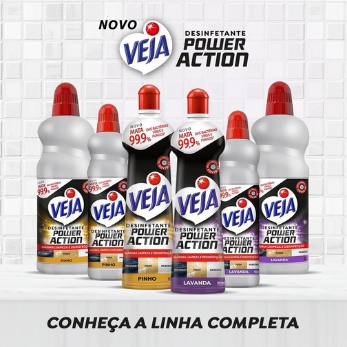 DESINFETANTE VEJA POWER ACTION MULTISSUPERFÍCIES LAVANDA 1L