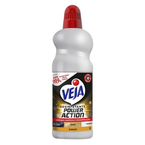 DESINFETANTE VEJA POWER ACTION MULTISSUPERFÍCIES PINHO 1L