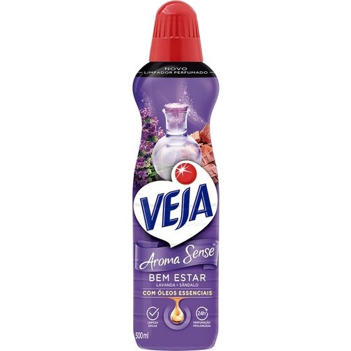 LIMPADOR PERFUMADO VEJA AROMA SENSE BEM ESTAR 500ML COM ÓLEOS ESSENCIAIS