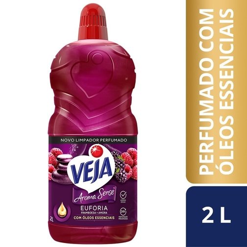 LIMPADOR PERFUMADO VEJA AROMA SENSE EUFORIA 2L COM ÓLEOS ESSENCIAIS