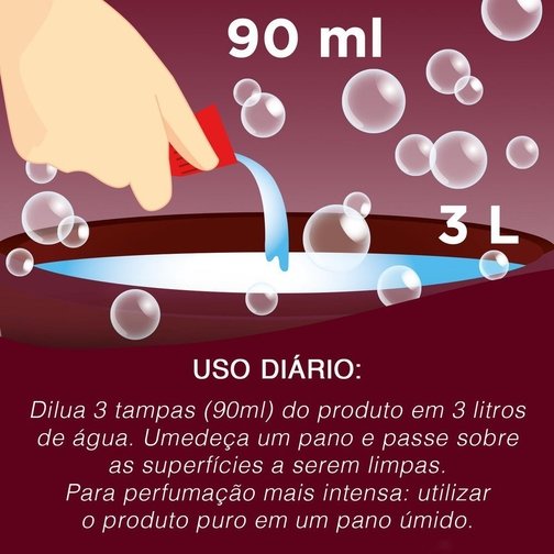 LIMPADOR PERFUMADO VEJA AROMA SENSE ROMANCE 1L COM ÓLEOS ESSENCIAIS
