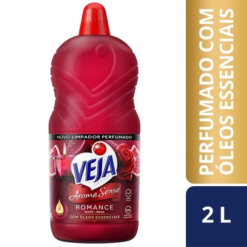 LIMPADOR PERFUMADO VEJA AROMA SENSE ROMANCE 2L COM ÓLEOS ESSENCIAIS