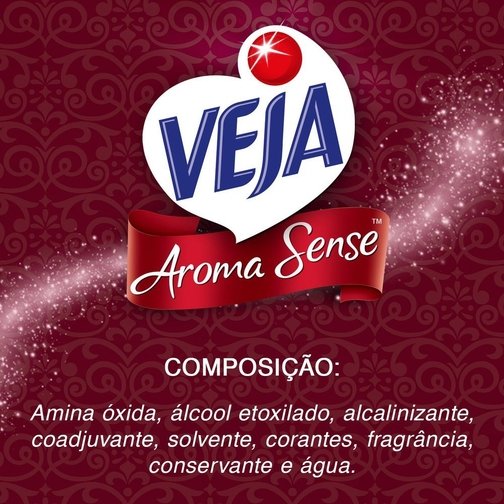 LIMPADOR PERFUMADO VEJA AROMA SENSE ROMANCE 500ML COM ÓLEOS ESSENCIAIS