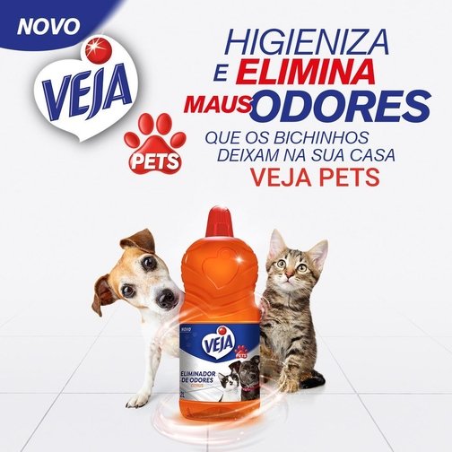 LIMPADOR PERFUMADO VEJA PETS DESODORIZADOR CITRUS 2L