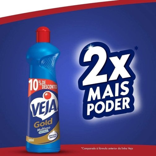 LIMPADOR MULTIUSO VEJA GOLD ORIGINAL 500ML COM 10% DE DESCONTO