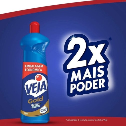 LIMPADOR MULTIUSO VEJA GOLD ORIGINAL 750ML EMBALAGEM ECONÔMICA