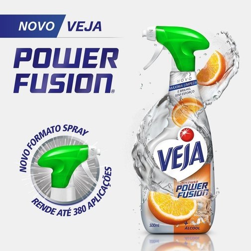 LIMPADOR MULTIUSO VEJA POWER FUSION LARANJA SPRAY 500ML