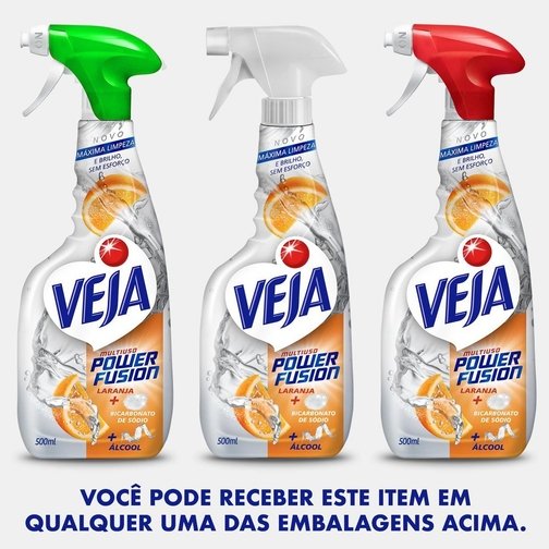 LIMPADOR MULTIUSO VEJA POWER FUSION LARANJA SPRAY 500ML